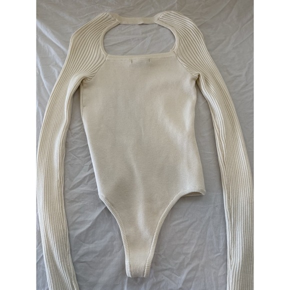 Babydoll Cream Colored Bodysuit Cottagecore Fairy Size Small - Picture 2 of 3